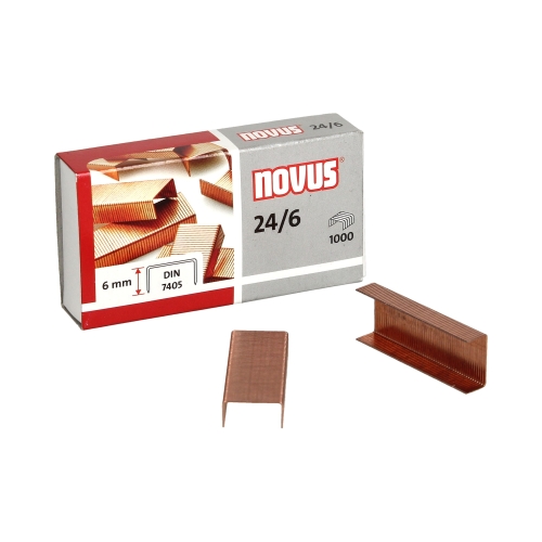 Zszywki 24/6 miedziowane (1000) Novus
