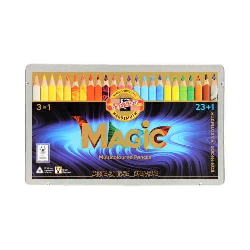 Kredki ołówkowe 23kol +1 Magic/Trio KIN 3408