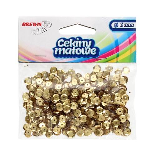 Cekiny matowe piaskowe M100 Brewis 6mm