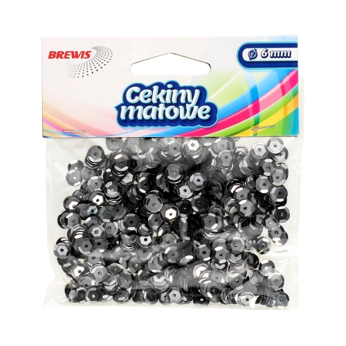 Cekiny matowe szare M30 Brewis 6mm