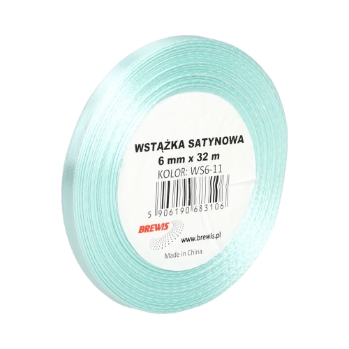 Wstążka dekoracyjna satynowa 6mm/32m jasnoniebieska