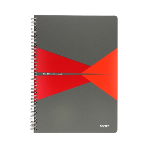 Kołonotatnik A4/90 kratka czerwony Office PP Leitz