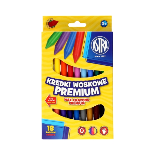 Kredki woskowe 18kol Vision Astra