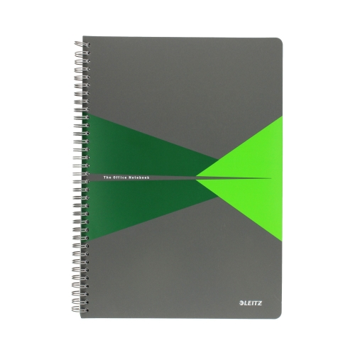 Kołonotatnik A4/90 kratka zielony Office PP Leitz