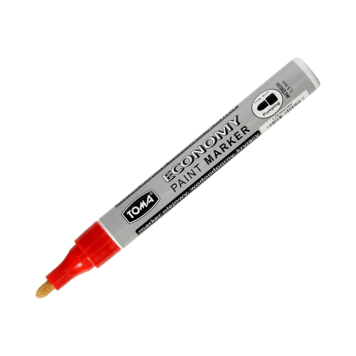 Marker olejowy 2.5mm czerwony okrągły Toma TO420