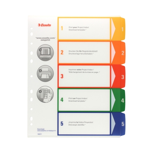 Przekładki PP A4 1-5 Maxi Esselte