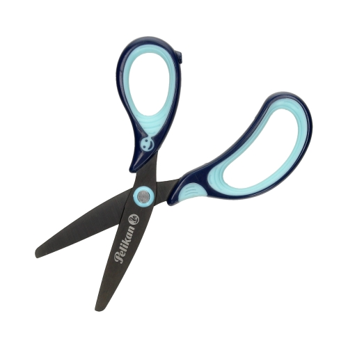 Nożyczki ergonomiczne 14cm dla praworęcznych niebieskie Pelikan Griffix