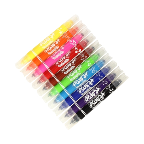 Flamastry 10kol dwustronne pieczątki Colorino 36092PTR