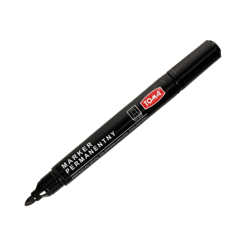 Marker permanentny 2.5mm czarny okrągły Toma TO-202