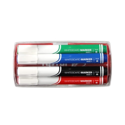 Markery do tablic 4kol+gąbka magnetyczna Rystor