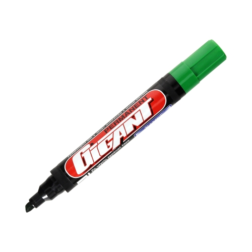 Marker permanentny 1.0-5.0mm zielony ścięty Kamet Gigant