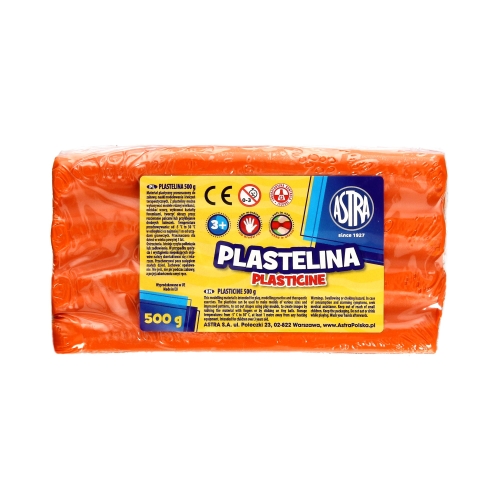Plastelina 500g pomarańczowa Astra