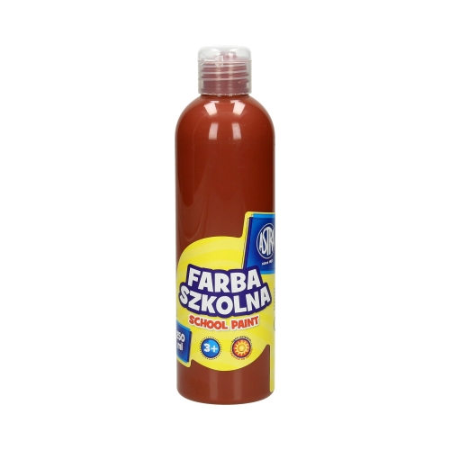 Farba szkolna brązowa 250ml Astra