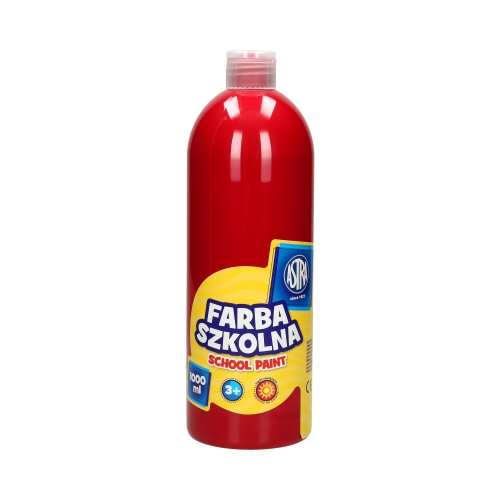 Farba szkolna ciemnoczerwona 1l Astra