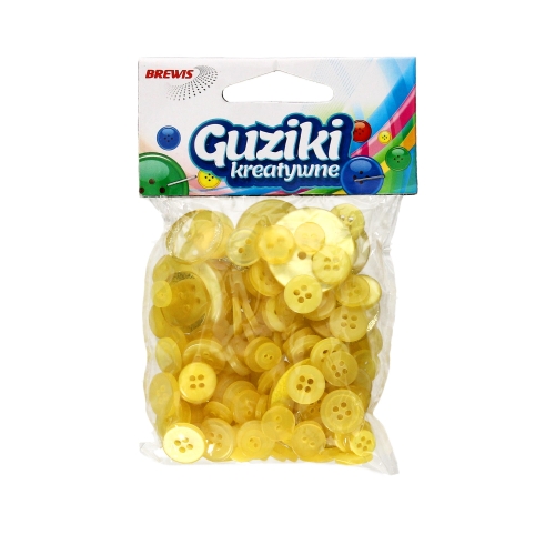 Guziki 40g żółte Brewis