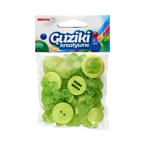 Guziki 40g zielone Brewis