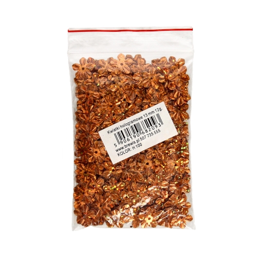 Kwiatki hologram 12g miedziane Brewis