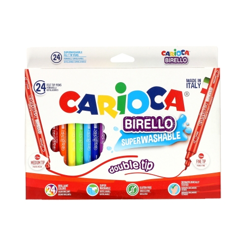 Flamastry 24kol dwustronne Birello Carioca