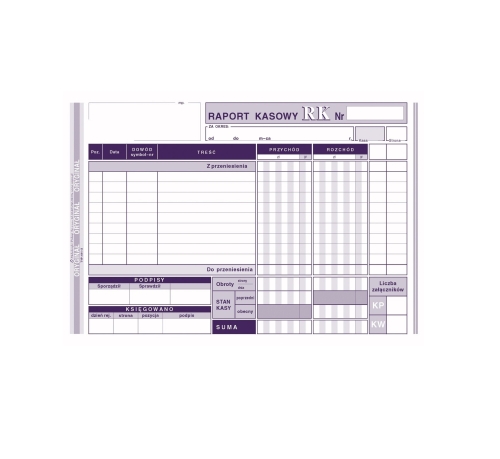 Raport kasowy A5 MP 411-3