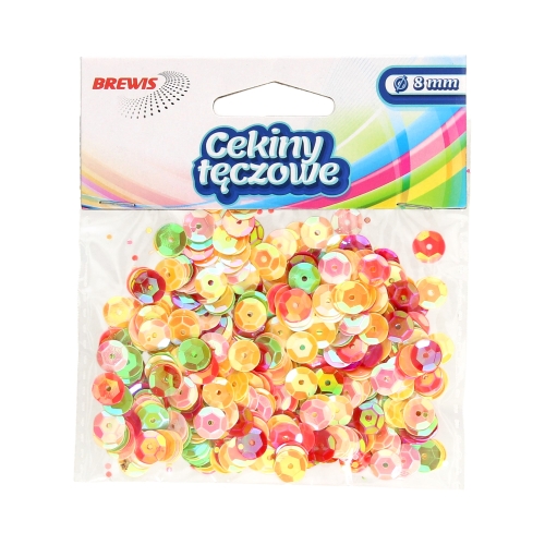 Cekiny tęczowe mix Brewis 8mm