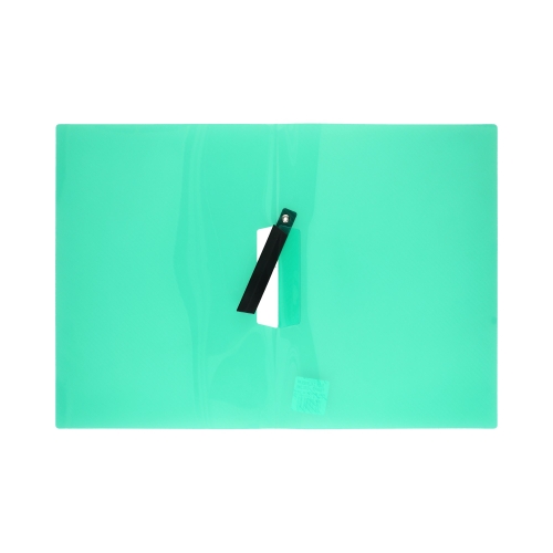 Skoroszyt klips A4/PP zielony przeźroczysty Biurfol