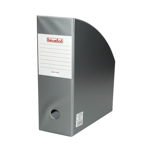 Pojemnik czasopisma 100mm silver PCV Biurfol