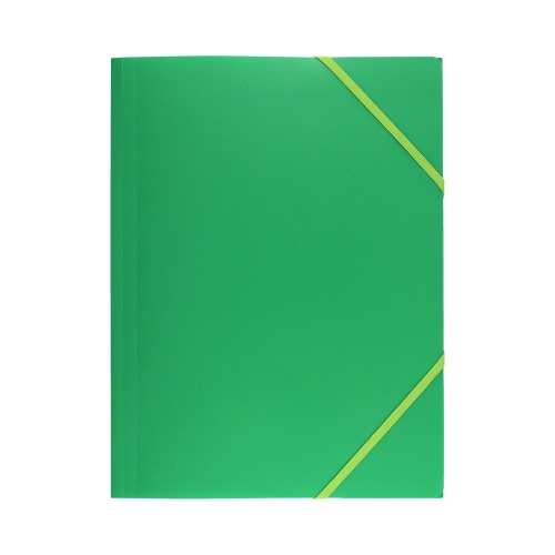 Teczka gumka A4 zielona PP D'Rect 009085