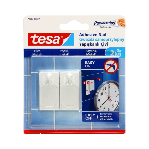 Gwóźdź samoprzylepny do płytek do 2kg Tesa - 2szt.