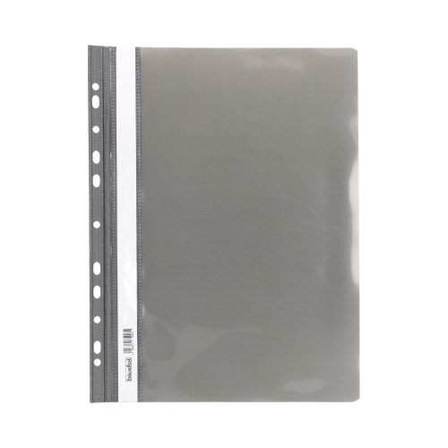 Skoroszyt sztywny perforacja A4/PCV szary Biurfol