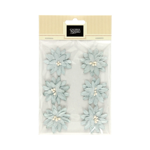 Kwiaty papierowe samoprzylepne Dalia szare (6)