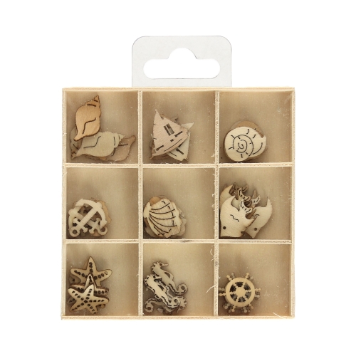 Zestaw ozdoby drewniane Morze (45)