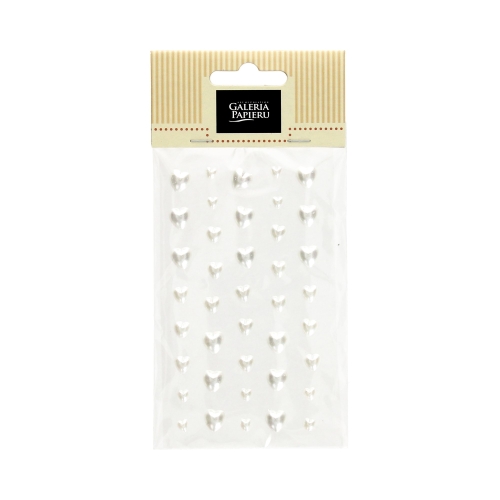 Perełki samoprzylepne białe Serca (40)