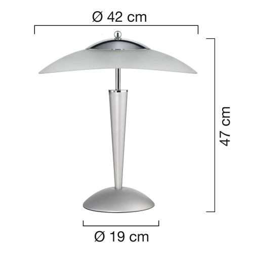 Lampa biurowa srebrna dotykowa Cristal Unilux
