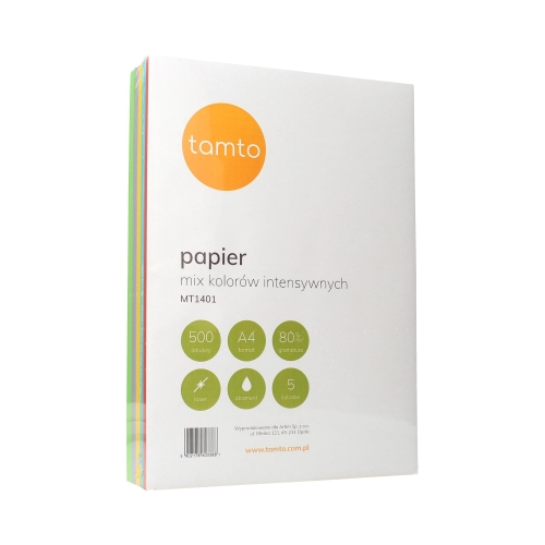 Papier ksero A4 80g mix - kolory intensywne Tamto (500)