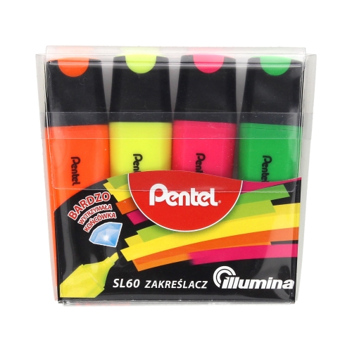 Zakreślacz mix 4kol Pentel SL60-4