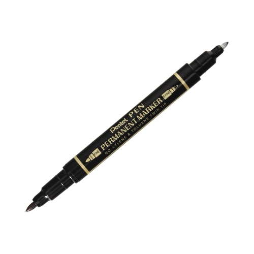 Marker CD 0.4-0.9mm czarny dwustronny Pentel N75W