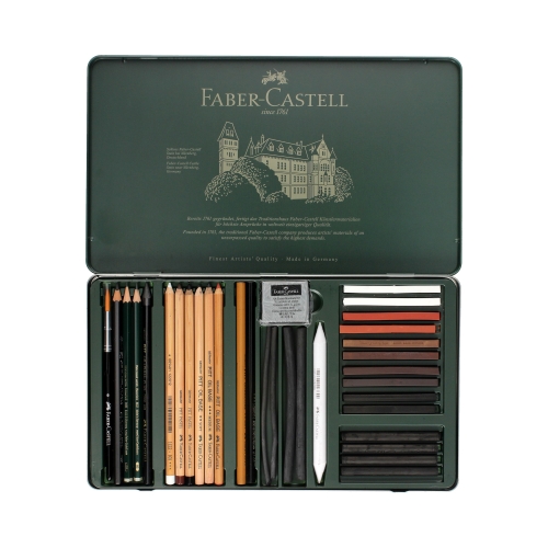 Zestaw artystyczny 33 elementy Pitt Monochrome Faber-Castell FC112977