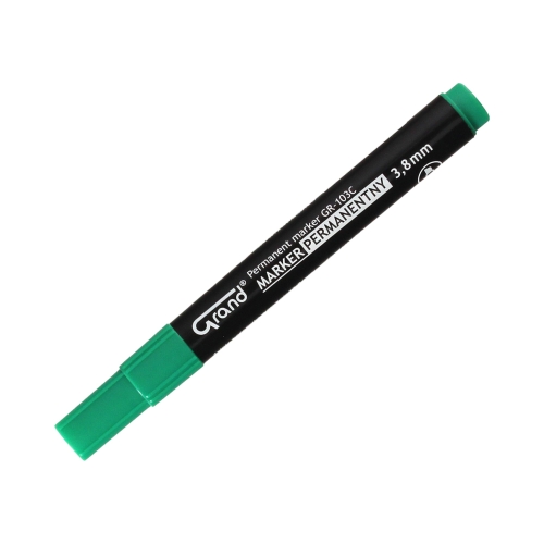 Marker permanentny 1-4.8mm zielony ścięty Grand GR-103C