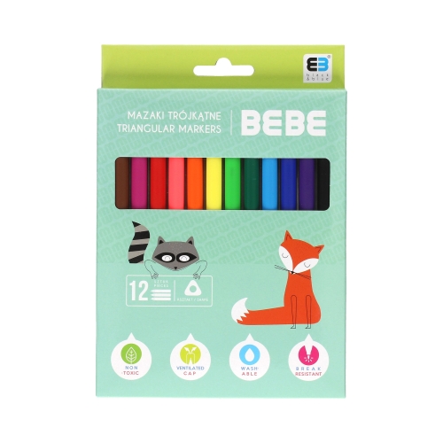 Flamastry 12kol BeBe pastel