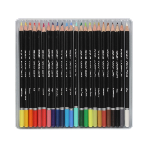 Kredki ołówkowe 24kol metalowe opakowanie Derwent Academy 2301938