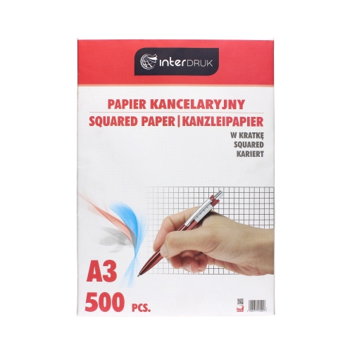 Papier kancelaryjny A3/500 kratka Interdruk