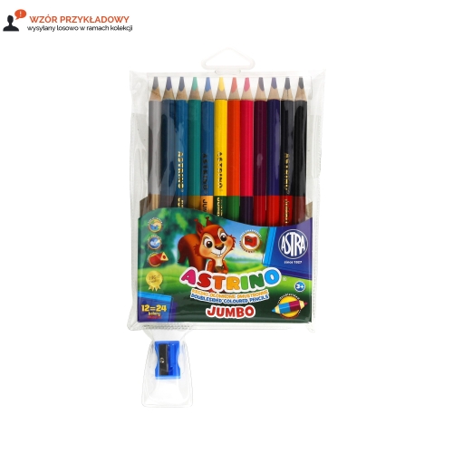 Kredki ołówkowe 12/24kol dwustronne Jumbo Astra 312116003