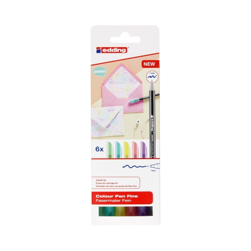 Pisaki artystyczne 6kol pastel Edding 1200/6S