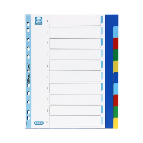 Przekładki PP A4+ 10k kolor Elba