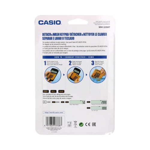 Kalkulator 12 pozycyjny wodoszczelny WM320 Casio