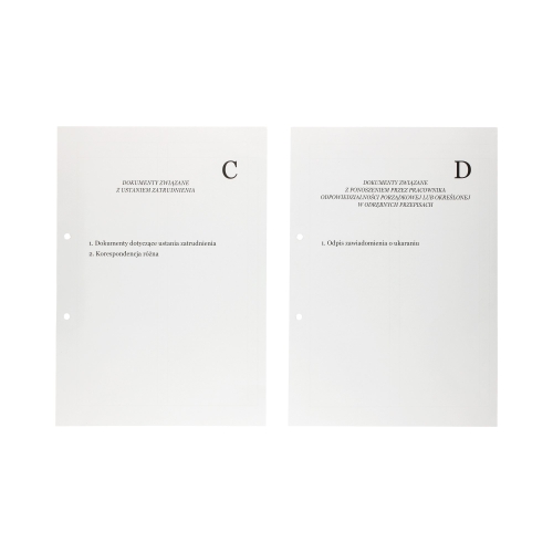 Teczka akta osobowe zielona Barbara