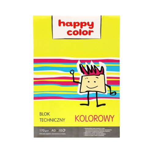 Blok techniczny A3/10 kolor 170g Happy Color