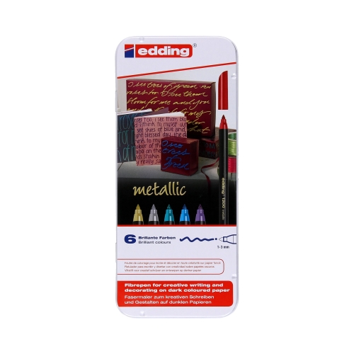 Pisaki artystyczne 6kol metallic opak. metalowe Edding 1200/6S/M