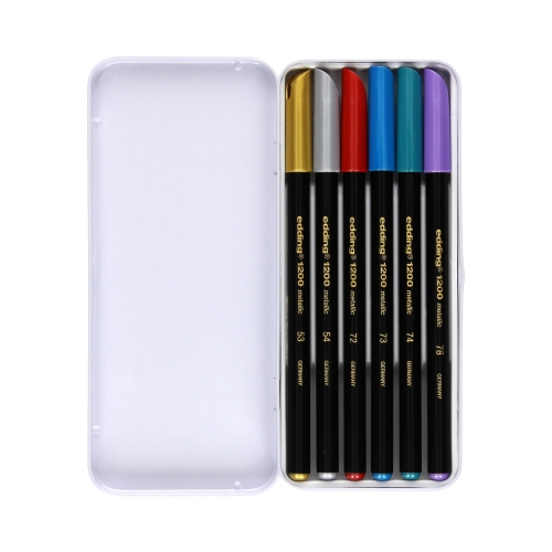 Pisaki artystyczne 6kol metallic opak. metalowe Edding 1200/6S/M