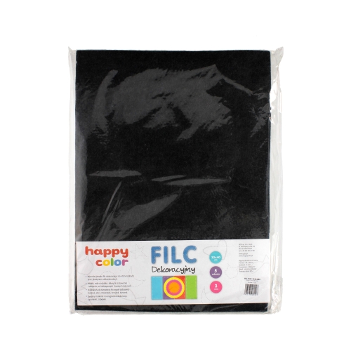 Filc dekoracyjny 3mm 30x40 - 5szt grafit/melanż Hapy Color HA7103